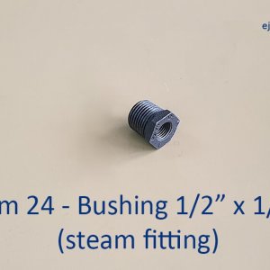 Half inch to Quarter inch Bushing for steam fitting