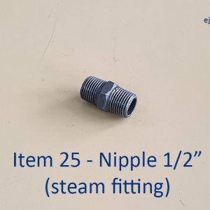 Half inch Nipple for Steam Fitting